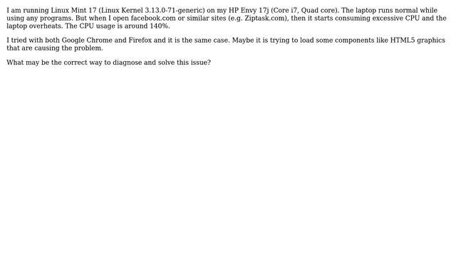 Unix & Linux: Excessive CPU usage while running Facebook and few other websites смотреть онлайн