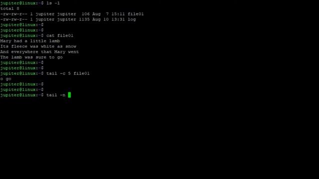 The Linux tail command смотреть онлайн