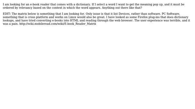 Unix & Linux: Which ebook reader should someone aiming to brush up his vocabulary pick? смотреть онлайн