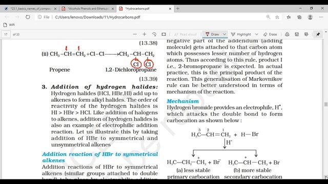 11 Chemistry: Hydrocarbons: Hydrogenation, Halogenation, Markovnikov and Anti-Markovnikov's Rule смотреть онлайн