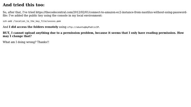Ubuntu: Cannot access Ubuntu server using SFTP. No writing perms? смотреть онлайн