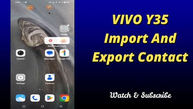 VIVO Y35 How to Copy & Import and Export Contacts || Vivo mobile contact import export смотреть онлайн