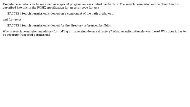 Unix & Linux: Design rationale behind search bit for directories смотреть онлайн