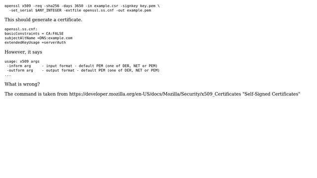 Unix & Linux: OPENSSL command mistake смотреть онлайн