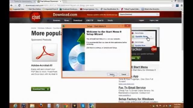 How to Add Start Menu in Windows 8, get your start button back смотреть онлайн