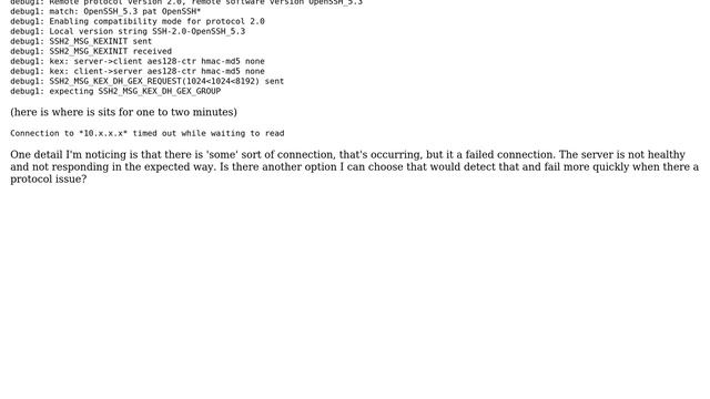 ssh timeout option taking longer than specified смотреть онлайн