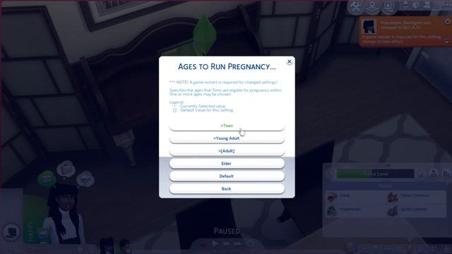 The Sims 4| Mc Command Center Tutorial Part 4:  Pregnancy & Population