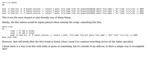 Unix & Linux: Using input from two different files in a for loop смотреть онлайн