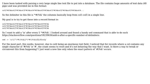 Unix & Linux: Added 'n' after fixed number of a multicharacter delimiter (2 Solutions!!) смотреть онлайн