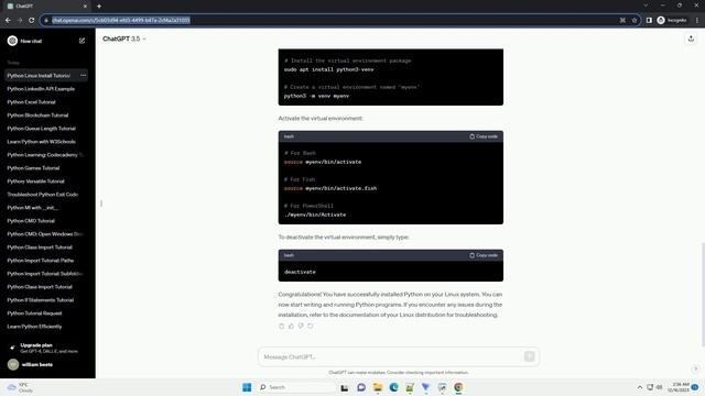 python linux install command смотреть онлайн