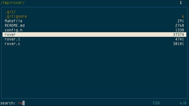 rover, simple curses-based file explorer смотреть онлайн