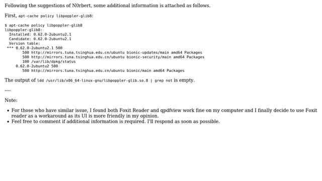 Document viewer (evince) couldn't open pdf when system upgraded from 16.04 to 18.04 смотреть онлайн