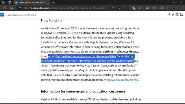 How to get the Windows 11 2023 Update (windows 11 23h2 update)- Windows Experience Blog смотреть онлайн