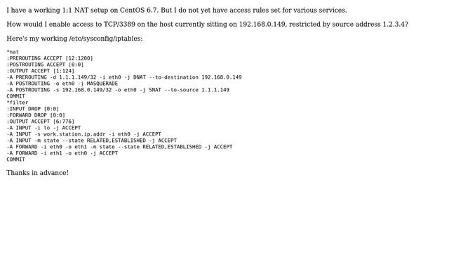 DevOps & SysAdmins: iptables 1:1 NAT with rules for individual services смотреть онлайн