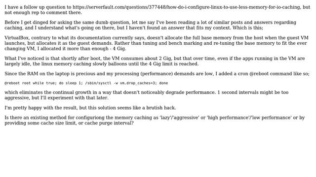 DevOps & SysAdmins: How do I configure Linux to use less memory for caching? смотреть онлайн