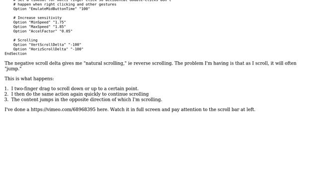 Unix & Linux: Magic trackpad natural scrolling interruption смотреть онлайн