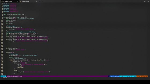 Posix - IPC - Pipe 3 NonBlock | Shell | Linux | Unix Pipe | Named Pipe | Unnamed Pipe смотреть онлайн