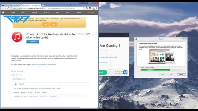 FIX "Can't find Apple driver, please download and install itunes drivers" TaiG Jailbreak (8.1.2)! смотреть онлайн