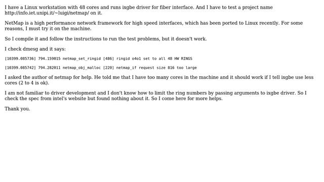 DevOps & SysAdmins: ixgbe driver: Limit the max number of cores смотреть онлайн