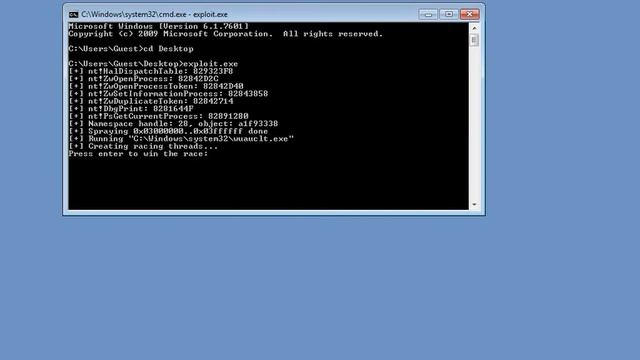 Microsoft Windows 7 CVE-2013-1278 Exploitation Demo смотреть онлайн