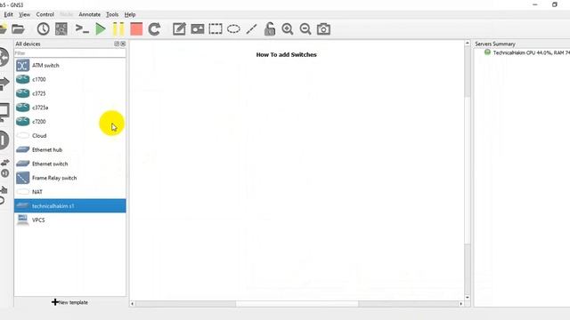 How To Add Switch On GNS3 | Technical Hakim #GNS3