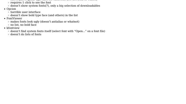 Unix & Linux: How can I make all fonts show a sample string for comparison? смотреть онлайн