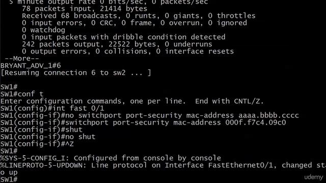030 Memory 9 Port Security Static Lab Concludes смотреть онлайн
