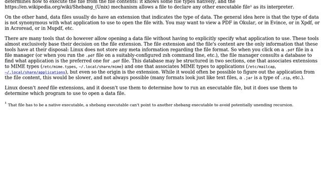 Why does linux use file extension to decide the default program for opening a file though it's... смотреть онлайн