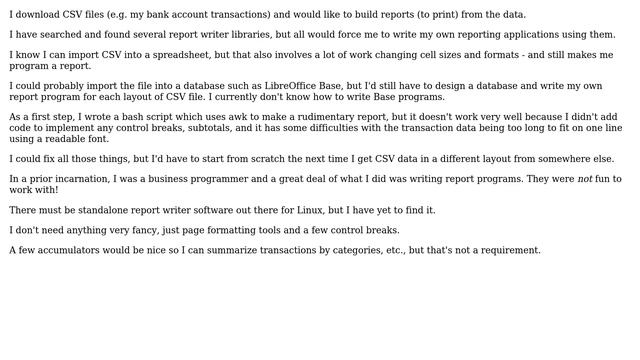 Unix & Linux: Is there a standalone tool which will write reports from CSV data files смотреть онлайн
