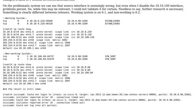 CentOS Client - Unable to Establish iSCSI connection with multiple interfaces on the initiator смотреть онлайн
