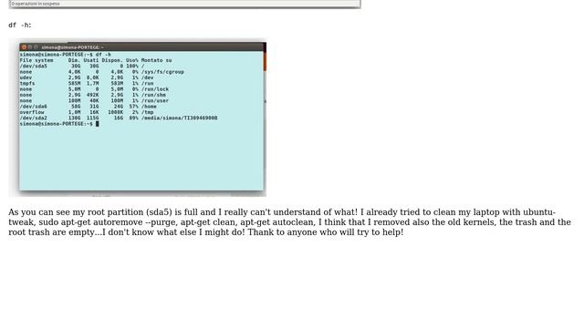 Ubuntu: No more space in root partition смотреть онлайн