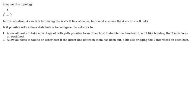 Triangular direct connect ethernet network using the 2 possible paths (bonding + failover) смотреть онлайн