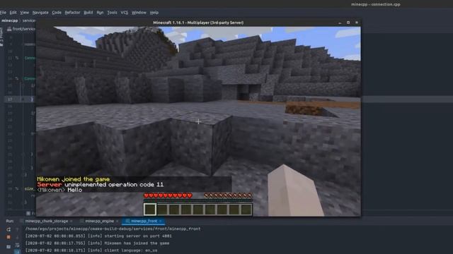 Minecraft JE C++ Server Backend Test смотреть онлайн