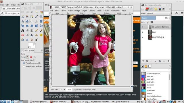 Watermarking Photos using the GIMP смотреть онлайн