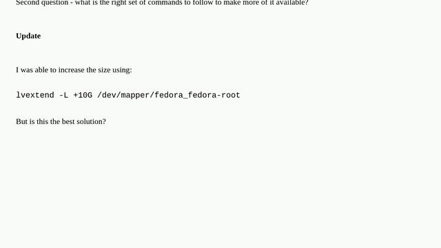 Why is the root filesystem so small on a clean Fedora 37 install смотреть онлайн