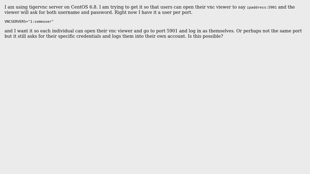 Is there a way to make a vnc server not user specific? смотреть онлайн