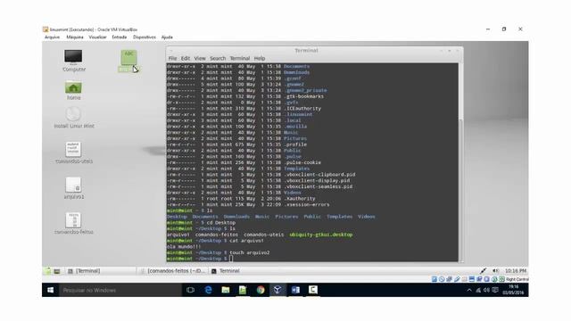 Linux - Comandos - ls, cat, touch, mkdir, rm -rf - 01 смотреть онлайн