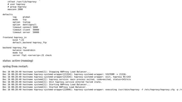 DevOps & SysAdmins: FTP HAProxy not working on port 21 but 23 смотреть онлайн