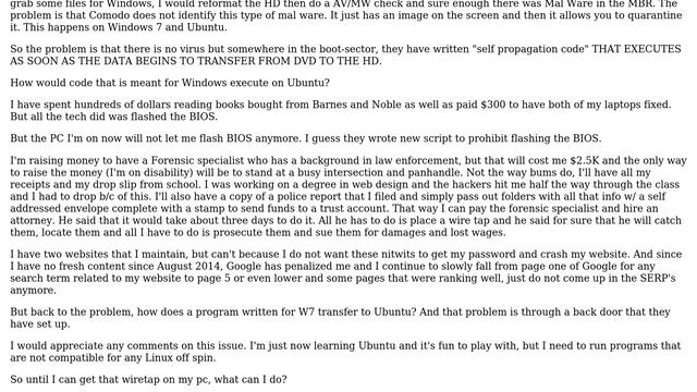 Ubuntu: I Had a Backdoor Mal Ware on W7. Will it Pass on to Ubuntu? смотреть онлайн