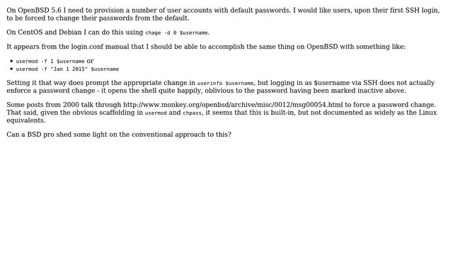 DevOps & SysAdmins: Forcing a password change on OpenBSD смотреть онлайн