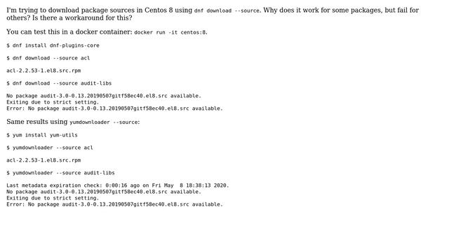 Unix & Linux: Why do some packages fail to download source in Centos? (2 Solutions!!) смотреть онлайн