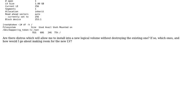Unix & Linux: Can I alter my Fedora LVM LV to install a new distro as a dual-boot? смотреть онлайн