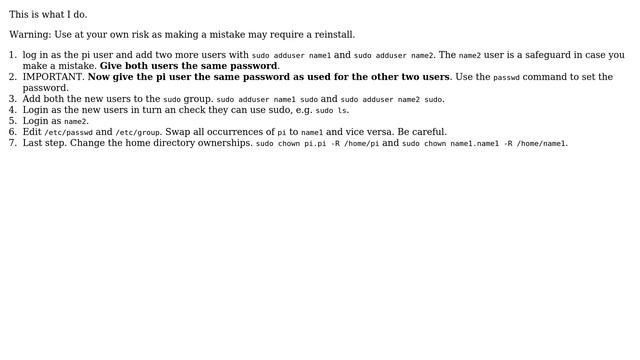 Raspberry Pi: Change UID and GID of default user pi (2 Solutions!!) смотреть онлайн