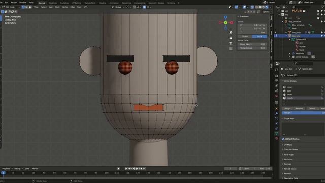 Добавление усов для Мальчика-чиби в blender3d смотреть онлайн