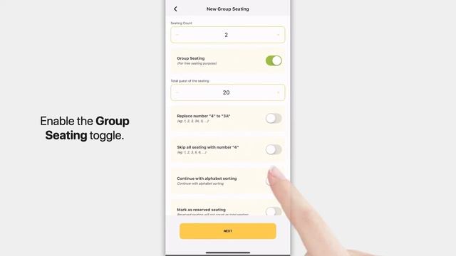 How To Group Tables For Free Seating Purpose?