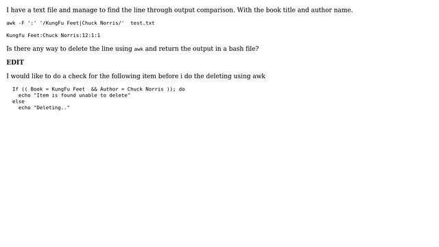 Unix & Linux: Using AWK to delete line and output result (2 Solutions!!) смотреть онлайн