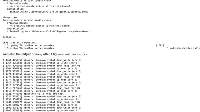 Cannot load vboxdrv module in 12.04 and 3.2.0-23-realtime (3 Solutions!!) смотреть онлайн