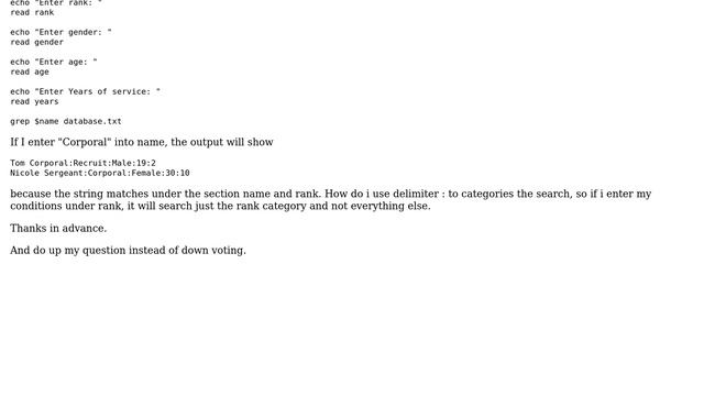 Unix & Linux: How to use Cut and Grep command to find data separated by ":"? смотреть онлайн