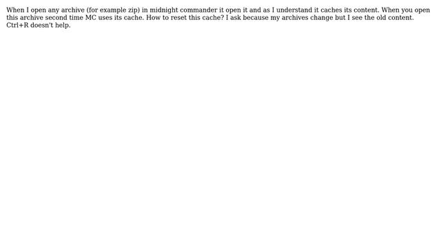 Unix & Linux: Midnight Commander - rescan compressed archive смотреть онлайн