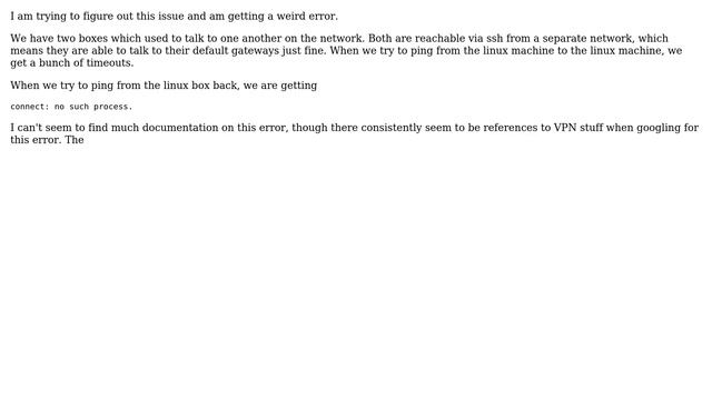 DevOps & SysAdmins: Ping IP: connect: no such process смотреть онлайн